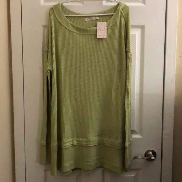 We The Free Tops - NWT We The Free Oversized Tunic -Green Long Sleeve